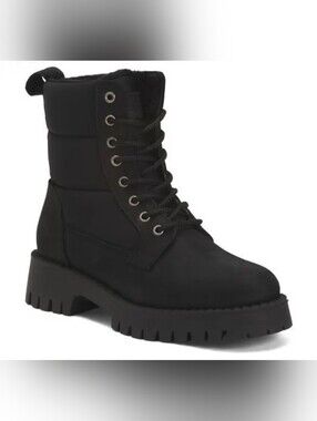 Pajar Black Lace-Up Chunky Boot